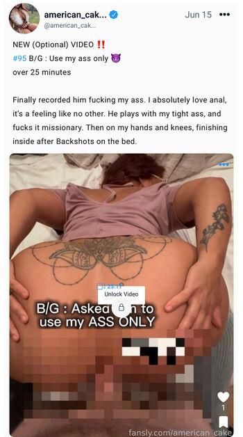 Full leaked American cakes private onlyfans photo