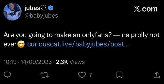 Full leaked Babyjubes private onlyfans photo