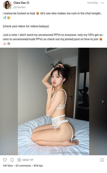 Full leaked Clara dao page private onlyfans photo